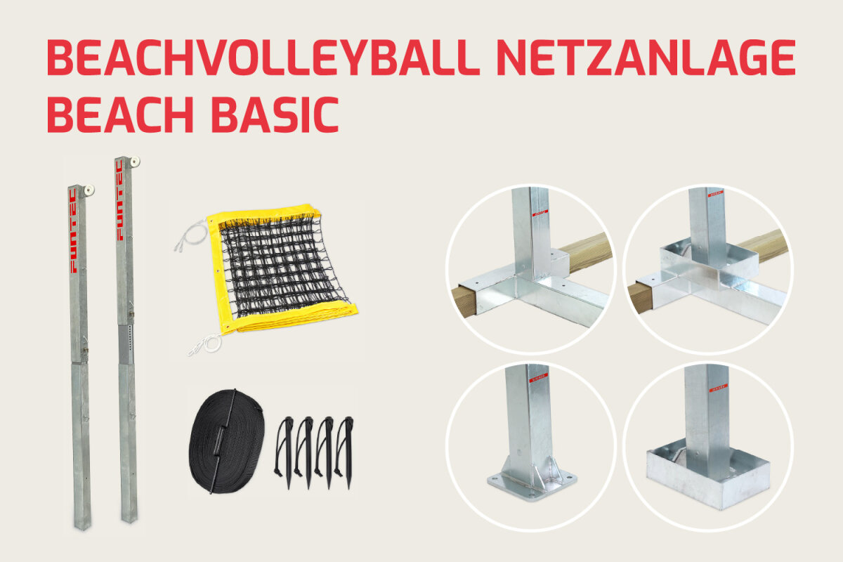 Filet de beach-volley Beach Basic - distributeur officiel FUNTEC