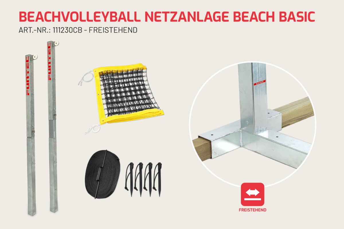 Filet de beach-volley Beach Basic - distributeur officiel FUNTEC