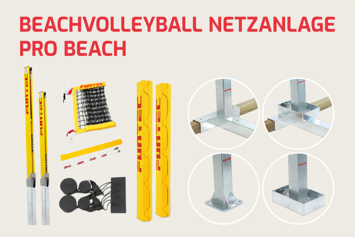 Filet de beach-volley Pro Beach - distributeur officiel FUNTEC