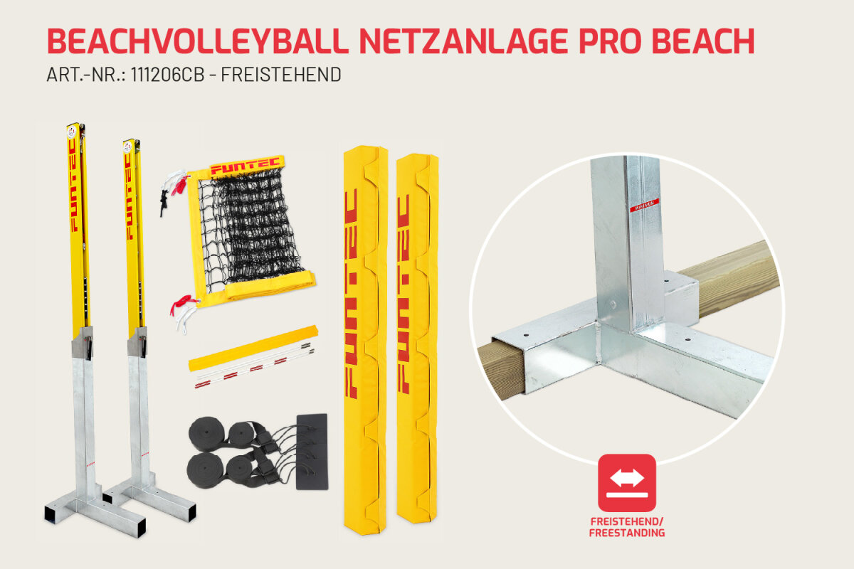Filet de beach-volley Pro Beach - distributeur officiel FUNTEC