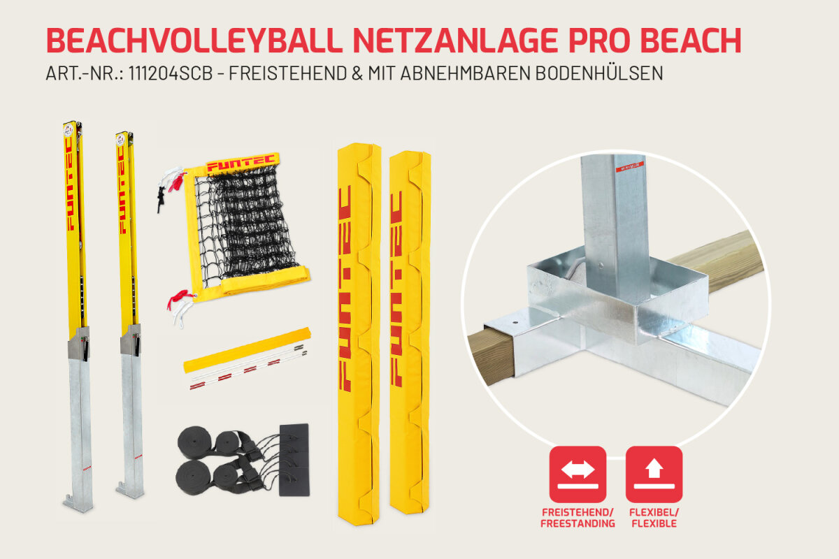 Filet de beach-volley Pro Beach - distributeur officiel FUNTEC