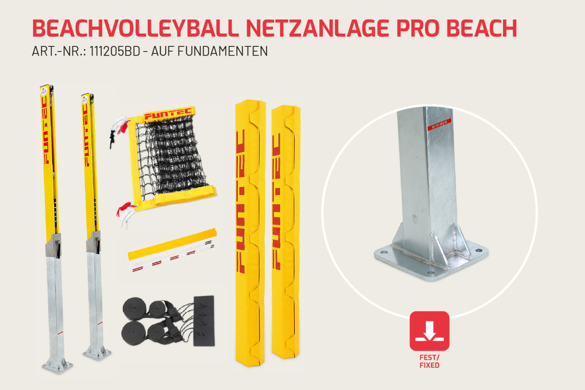 Filet de beach-volley Pro Beach - distributeur officiel FUNTEC